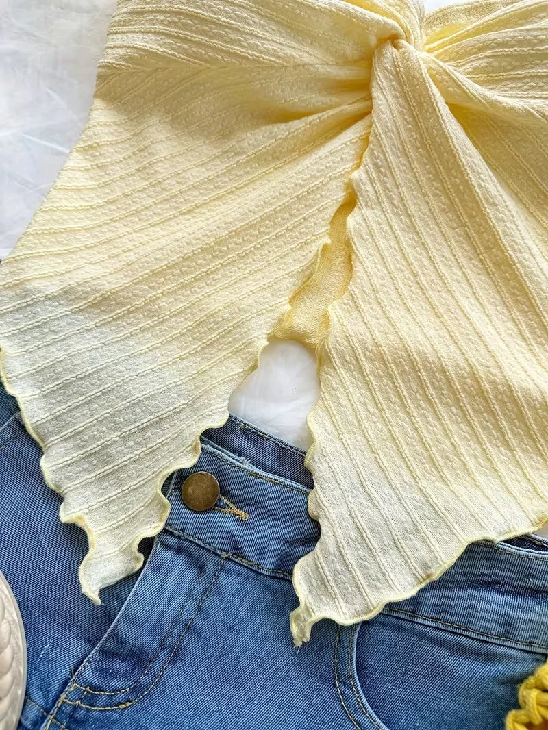 Twist Front Summer Tube Top