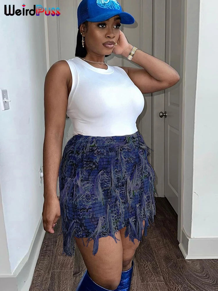 Urban Tassel Street Bodycon Skirt